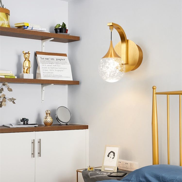 Moderne creatieve stijl Globe Wall Schonce Crystal 1 Light Sconces