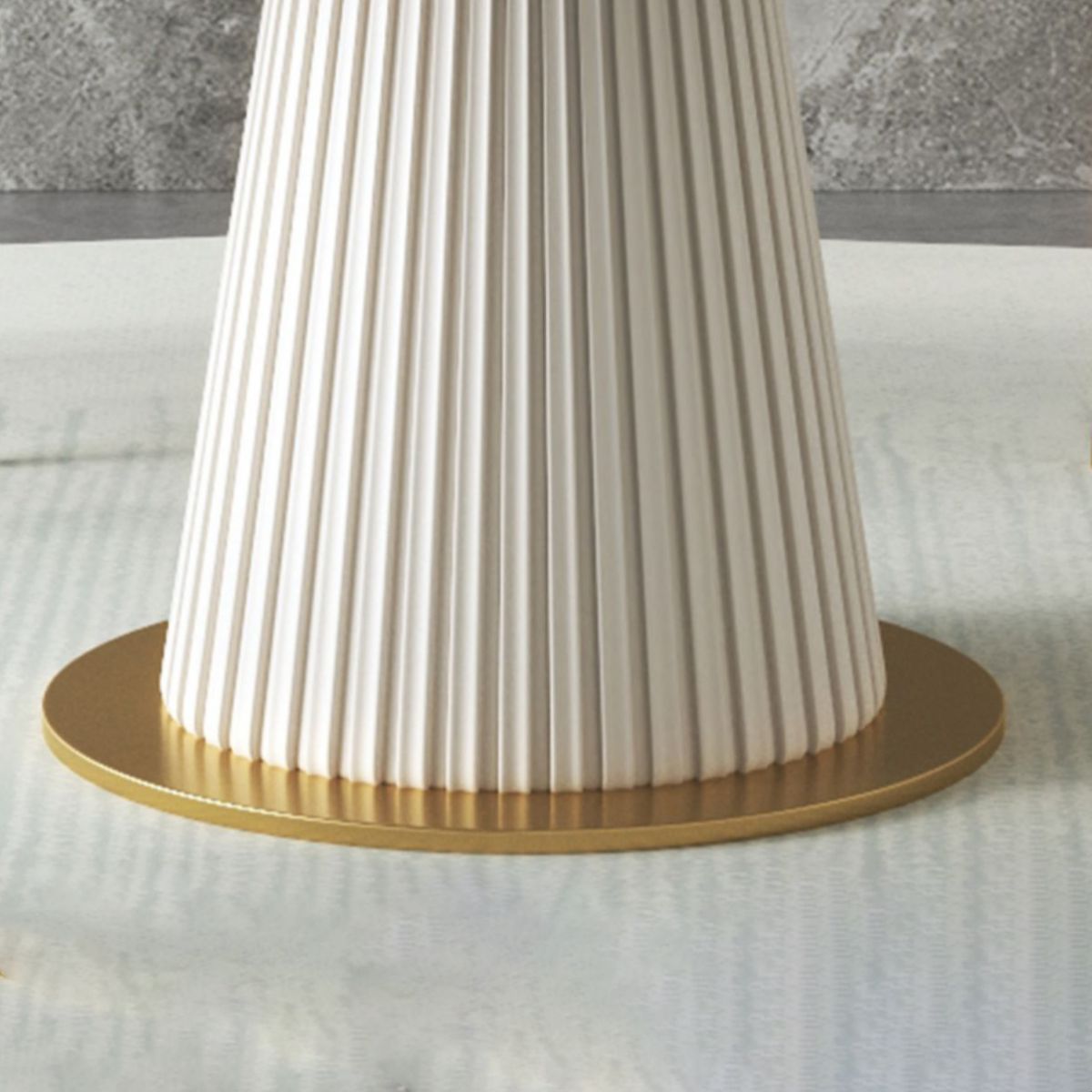 Modern Sintered Stone Dining Room Set with Round Top and Pedestal Base Dining Furniture