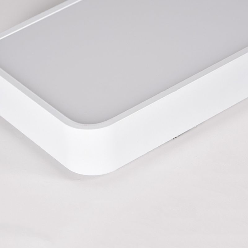 1-Light LED Flush Light Modern Aluminum Rectangular Ceiling Light Fixture