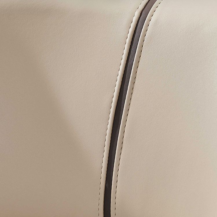 Contemporary Arm Dining Chairs Leather Curved Parsons Chair for Brasserie