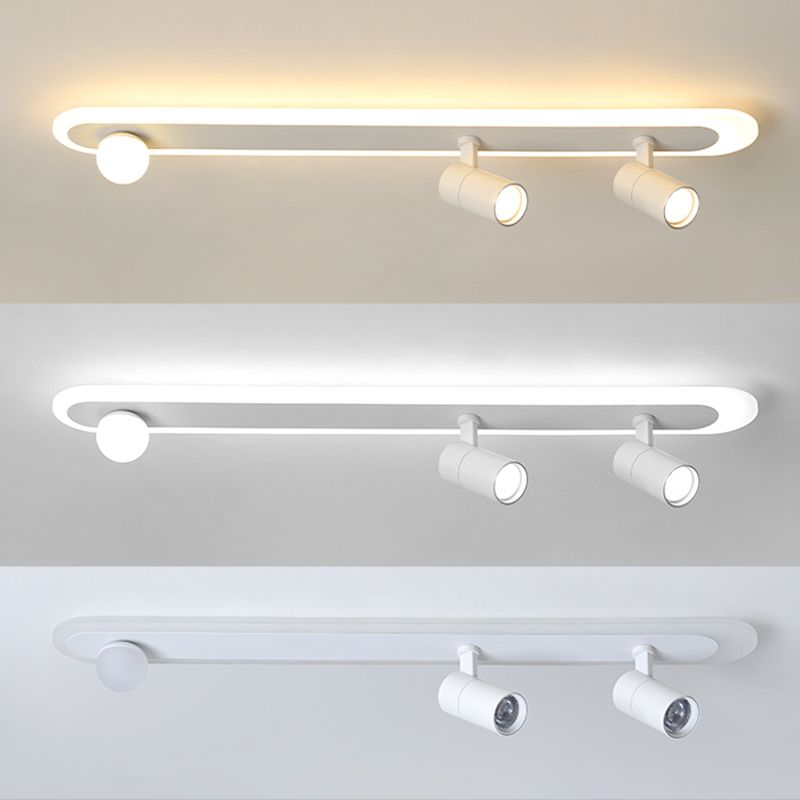 Modern Flush Lighting LED Track Lighting Fixtures White Bedroom Light Restaurant Light