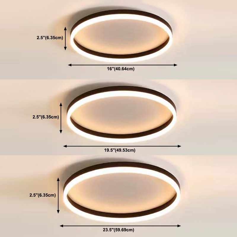 Circular Flush Mount Plafond Light Metal LED Modern Flush Mount Light voor slaapkamer