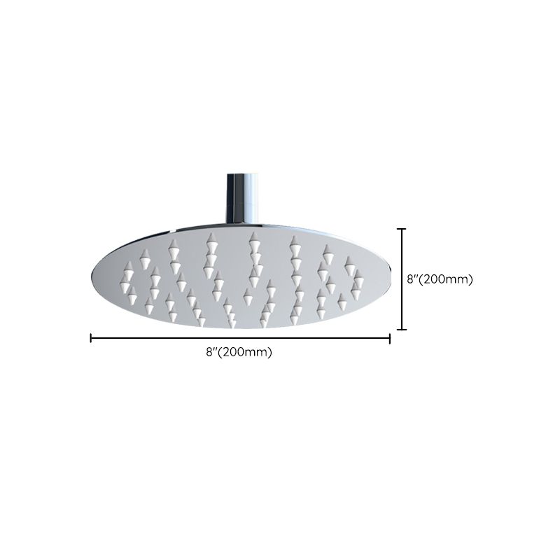 Contemporary Fixed Shower Head with Shower Arm Rain Fall Wall-Mount Showerhead
