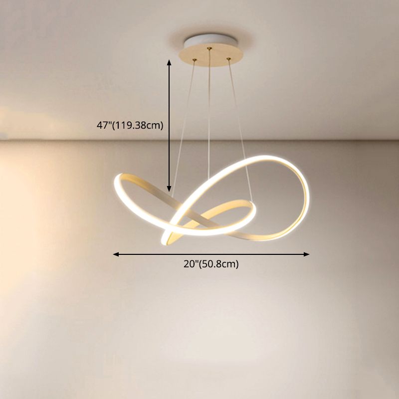 Nordic Modern Caractéristique Style LED Pendant le lustre Light for Living Room Dining Room Study