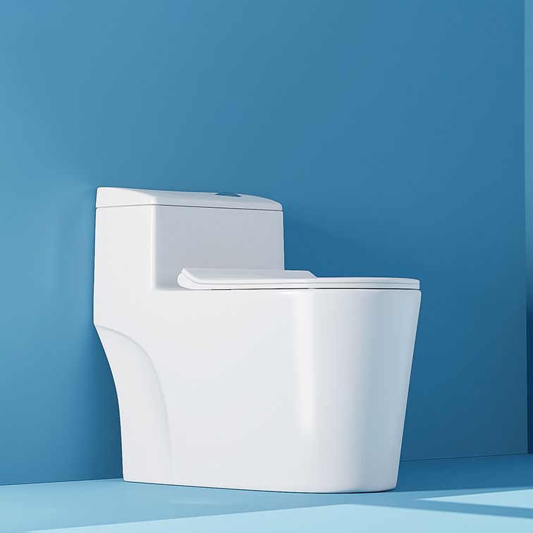 Contemporary One Piece Toilet Floor Mounted White Toilet Bowl for Washroom