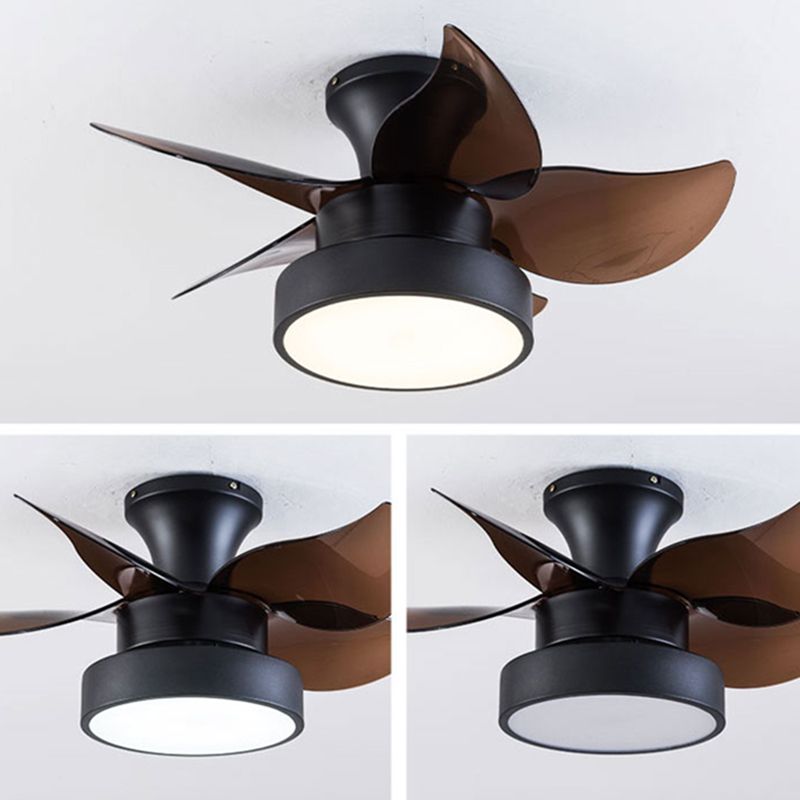 1 Light Ceiling Fan Light Modern Style Metal Ceiling Fan Lighting for Dining Room