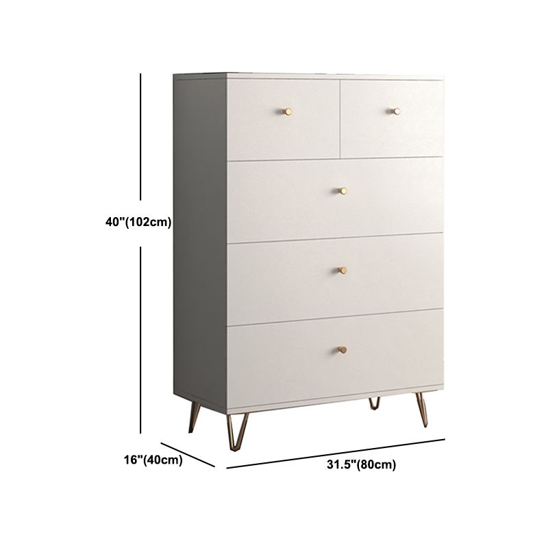 15.74" Wide Modern Accent Chest White Accent Cabinet with Drawers