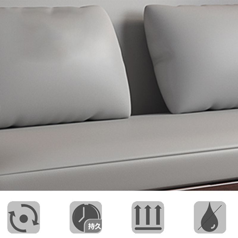 Faux leather Sofa Bed 31.49" Wide Solid Wood Contemporary Sleeper Sofa