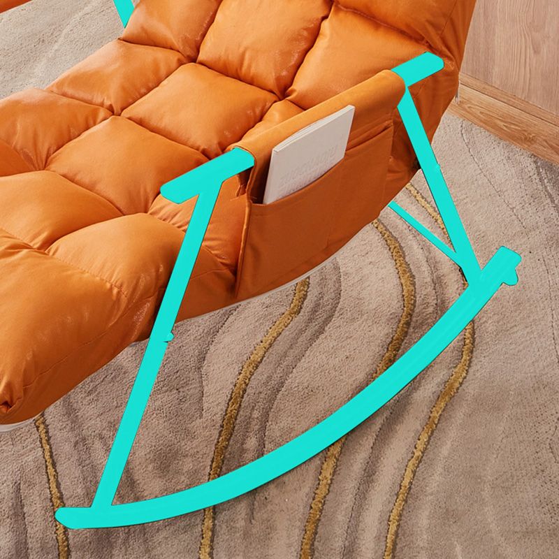 Contemporary Cushions Rocker Chair Metal Frame Spindle Rocker Chair for Living Room