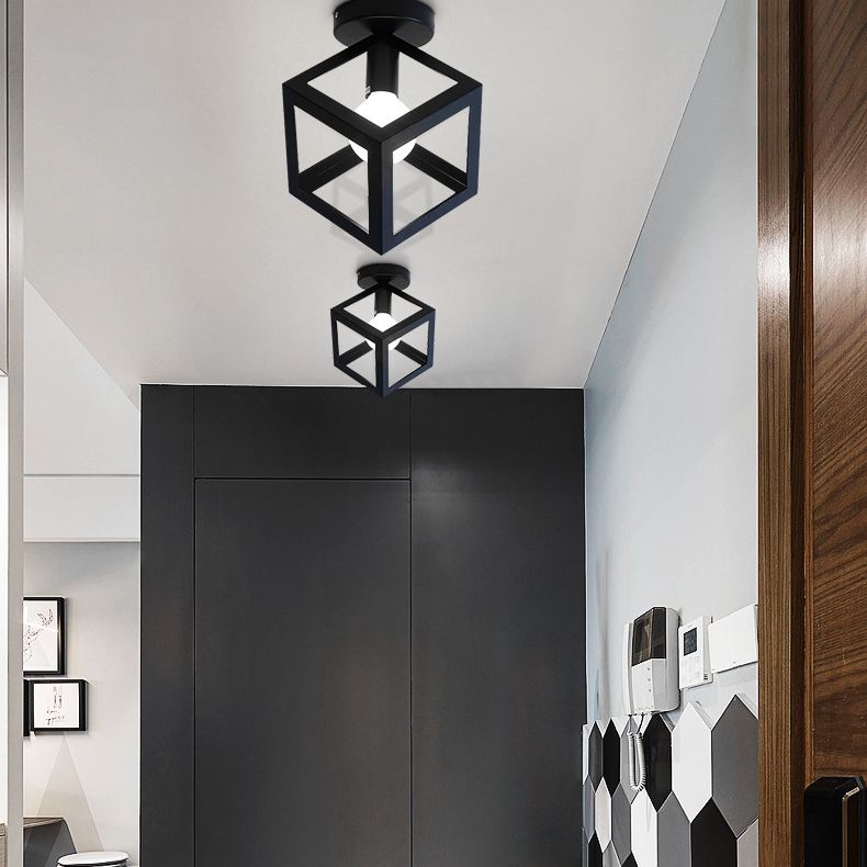 Lampe plafond moderne de style fer industriel à lampe pour chambre à coucher