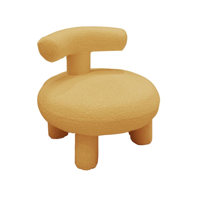 Wool Chair Armless Parsons Chair Fixed Back Chair for Living Room