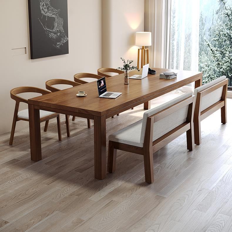Modern Solid Wood Dining Table 4 Legs Dining Table for Dining Room