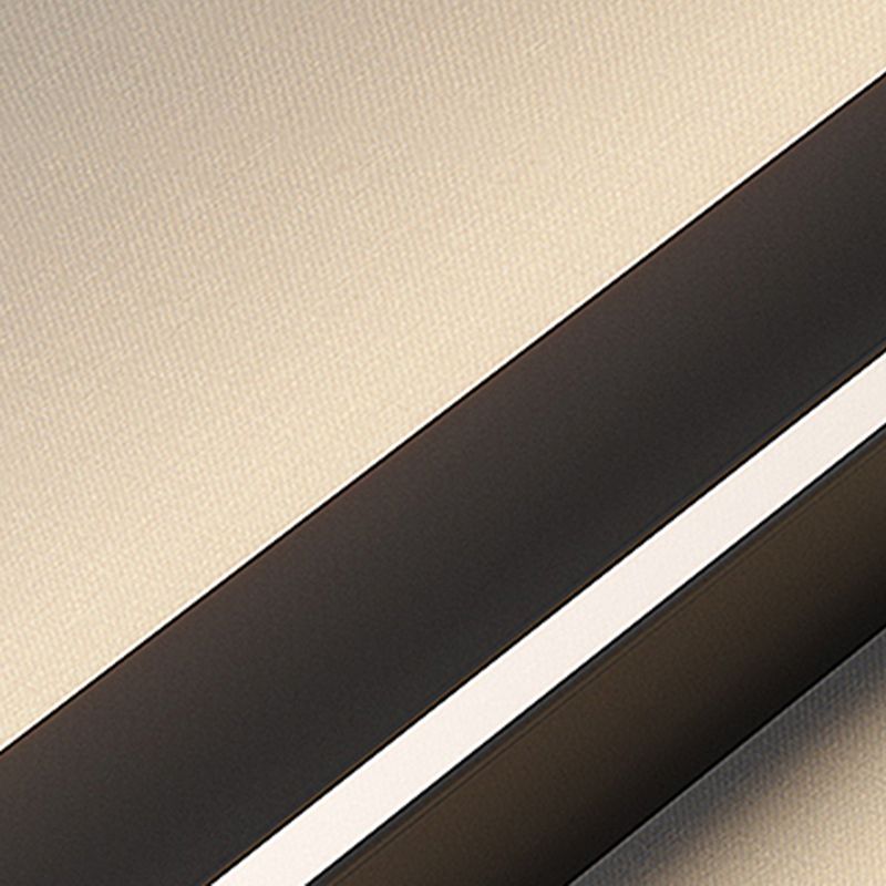 Metal Linear Shape Wall Light Modern Style 1-Light Wall Mounted Light in Black