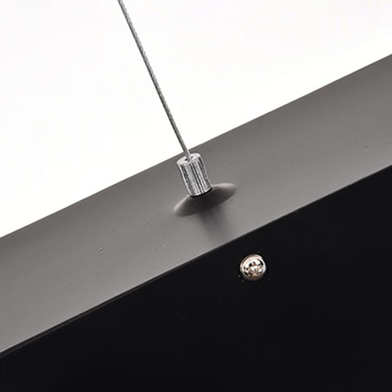 Lampe à la simplicité noire avec des luminaires d'éclairage de pendentif à LED à l'ombre acrylique