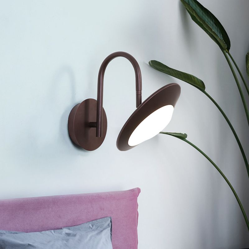 LAMPE DE MUR URNE ROTACTATE LAMPE MODERNIST MOTALLIQUE MÉTALLIQUE BLANC / LED MUR LED AVEC LA BRANDE COLOSI