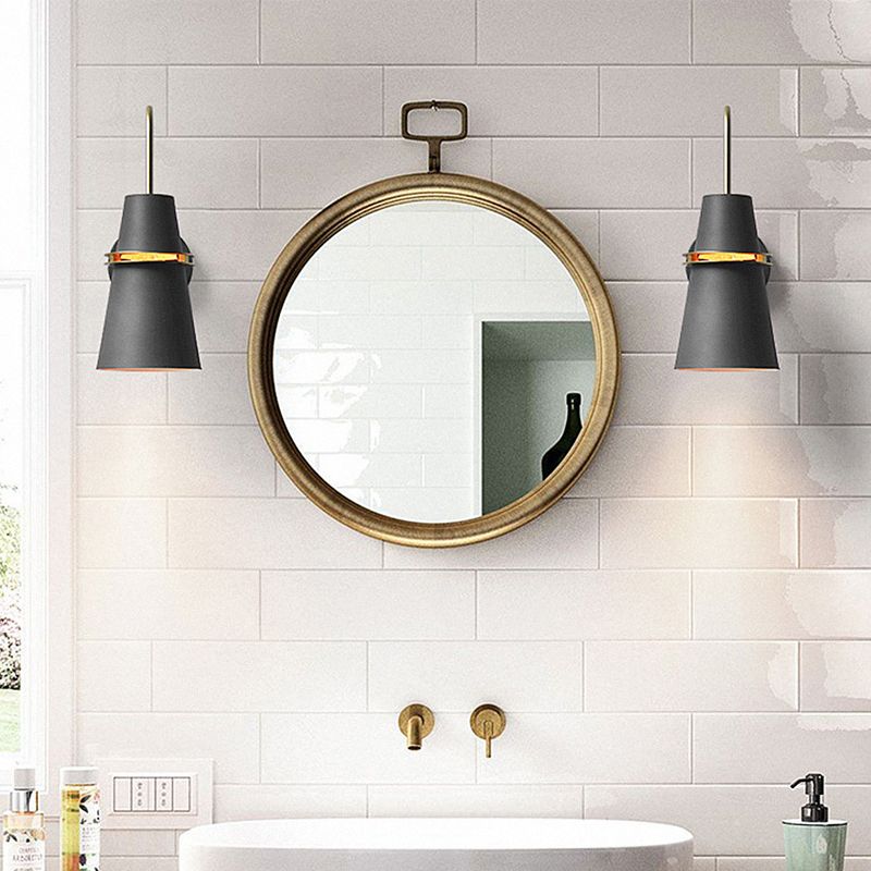 Cone Shape Metal Vanity Lamp Industrial Style 1 Light Vanity Light Fixture
