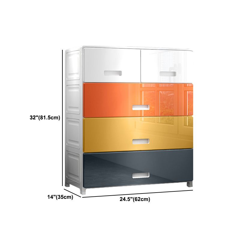 Plastic Storage Cabinet With Drawer Non-Hanging Armoire With Legs