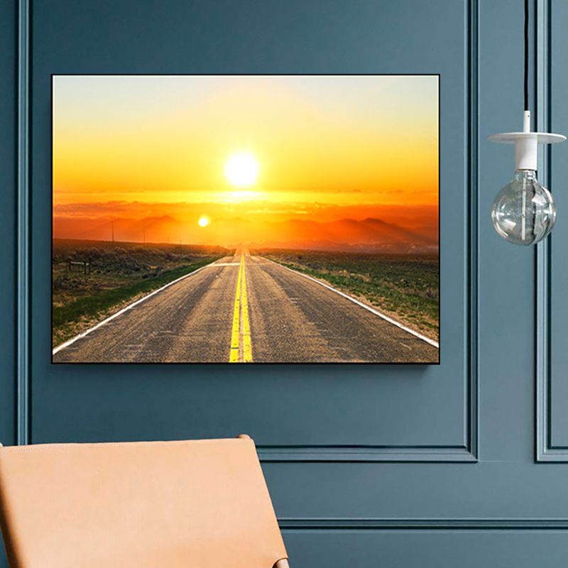 Photographie route mur Art modernisme toile impression décoration murale en couleur foncée pour chambre à coucher