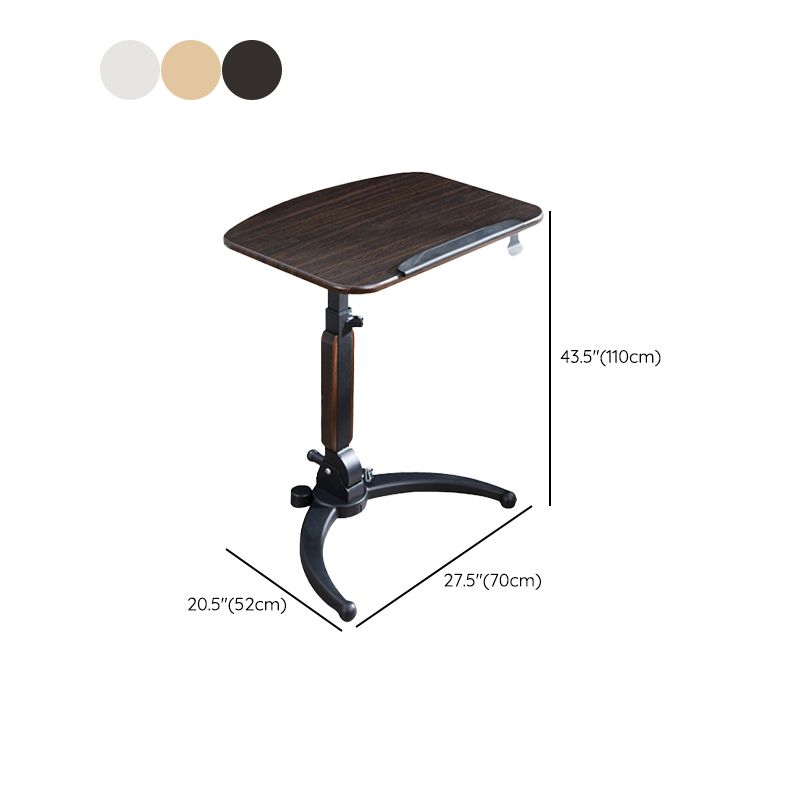 Contemporary Wooden Study Desk Multifunctional Lifting Desk with Metal Base