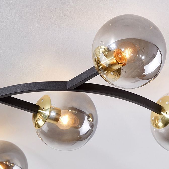 Contemporary Sphere Flush Light Fixture Glass Flush Mount Ceiling Light