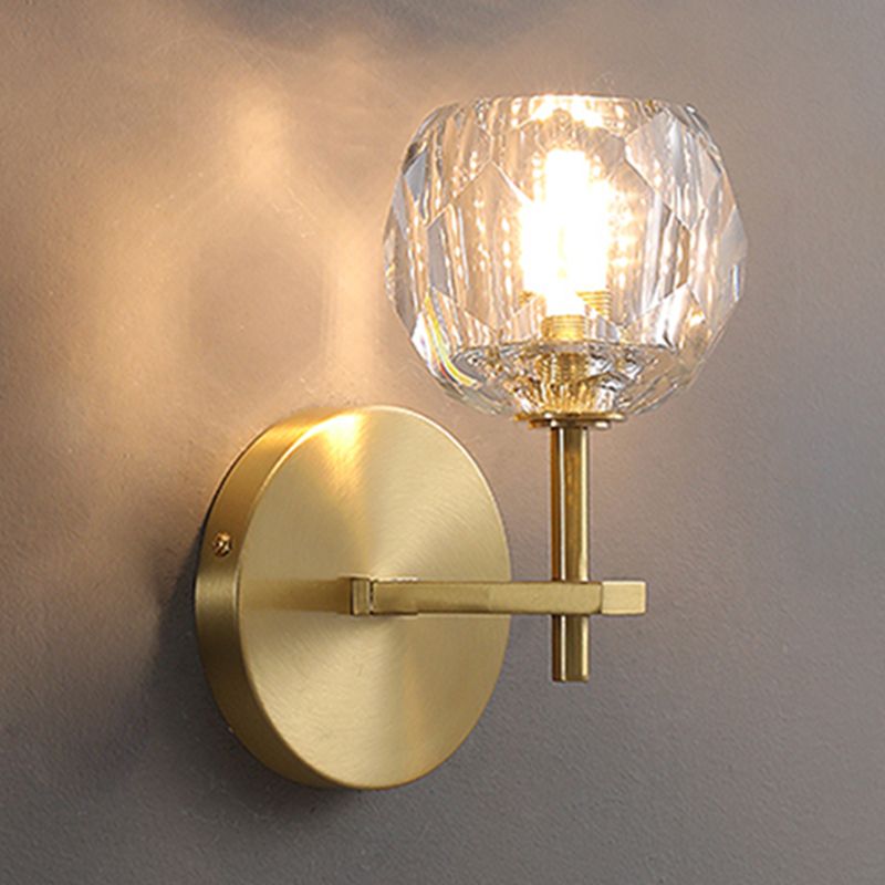 Luz de pared de cristal moderna Luz creativa de pared creativa para sala de estar de dormitorio de hotel