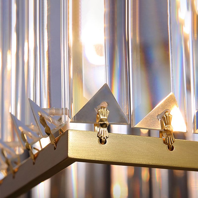 Modern Style Square Shape Island Pendants Crystal Pendant Lights for Living Room