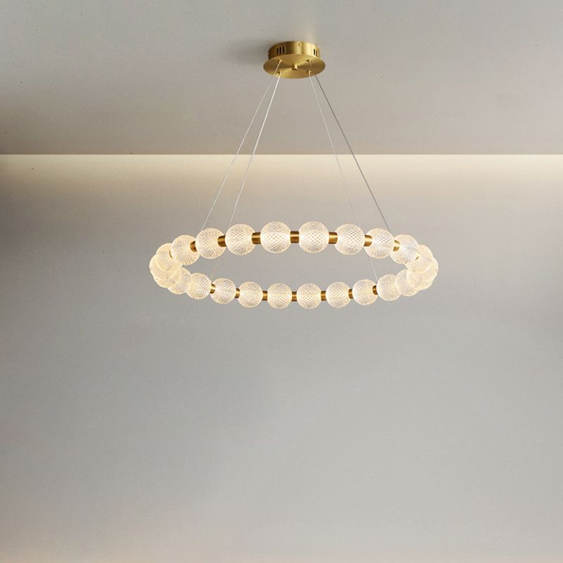 Gouden ronde vorm hanglamp moderne minimalistische acryl -ledhanglamp voor woonkamer