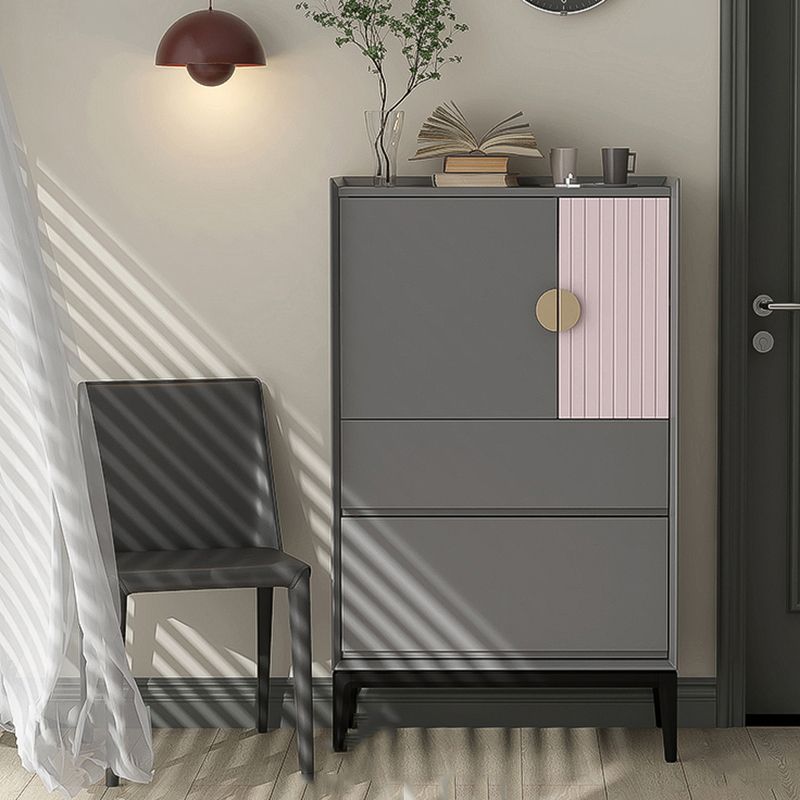 Modern Vertical Storage Chest with Soft-Close Drawers for Home