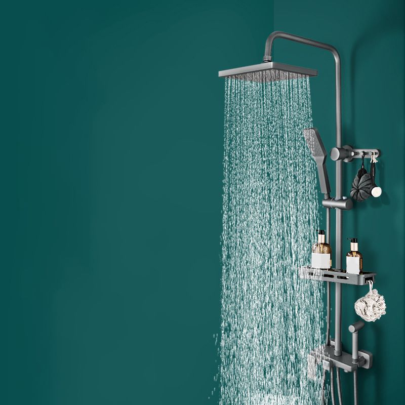 Shower System Square Adjustable Spray Pattern Massage Jet Shower System