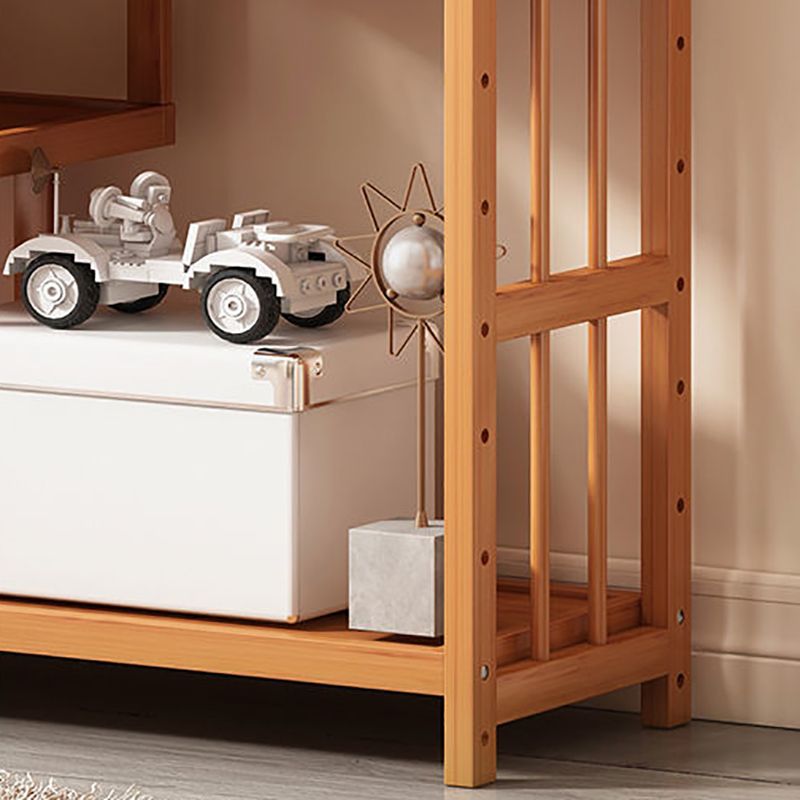 Contemporary Bookcase Open Shelf Bamboo Vertical Shelf Bookcase