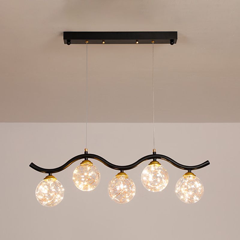 Modern Lighting Chandelier Globe Pendant Light 5 Light Metal Island Lights