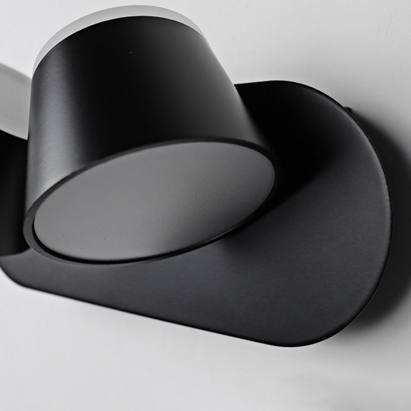 Modern Montaggio Montano Light con ombra acrilica Luce calda Luce in nero in nero/bianco