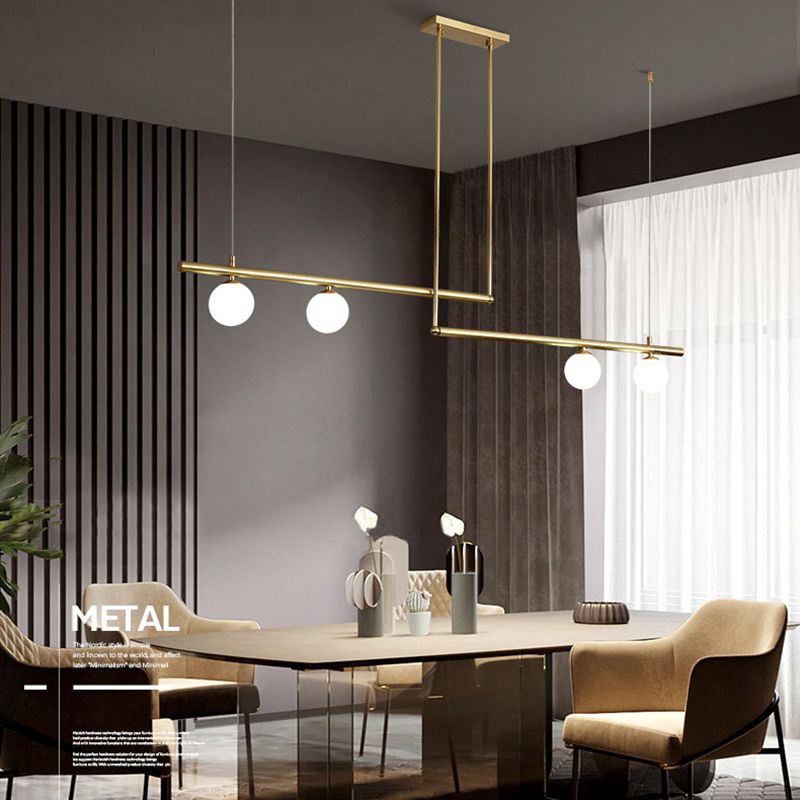 Modern Simplicity Pendant Lighting Globe Glass Island Lighting for Dining Room