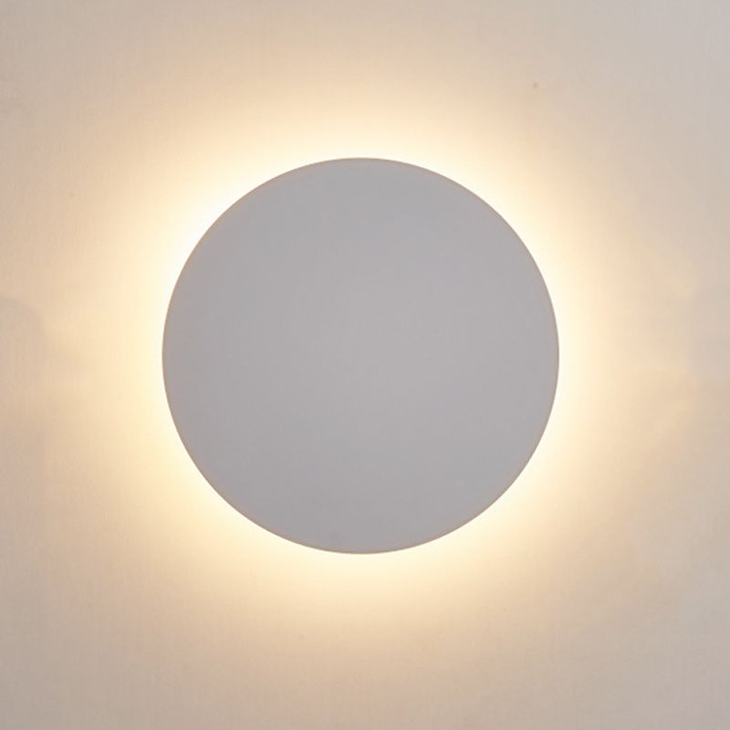 Metal Round Shape Wall Mount Lighting Modern 1-Light Wall Light Fixtures