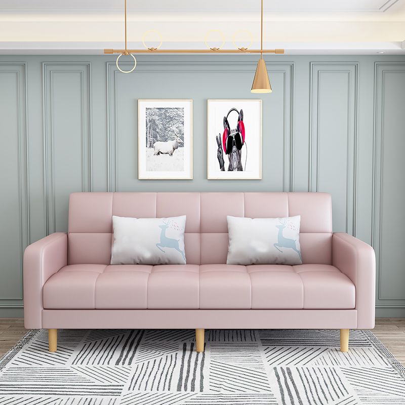 Fabric Square Arm Sectional Sofa 31.5"High Modern Tufted Split-Back Sofa with Storage