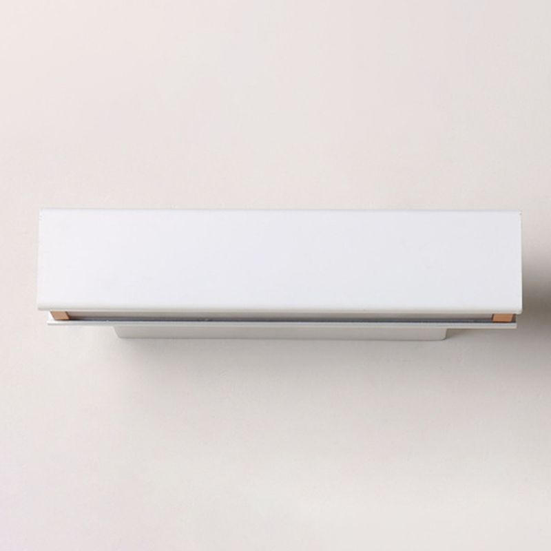 Modern Creative LED Rotatable Wall Lamp Wrought Iron Rectangular Wall Light with Acrylic Shade