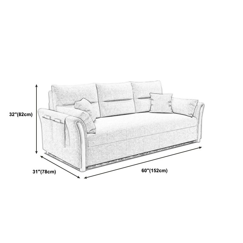 Fabric Sofa Bed Settee Furniture Flared Arm Latex Filled Sofa
