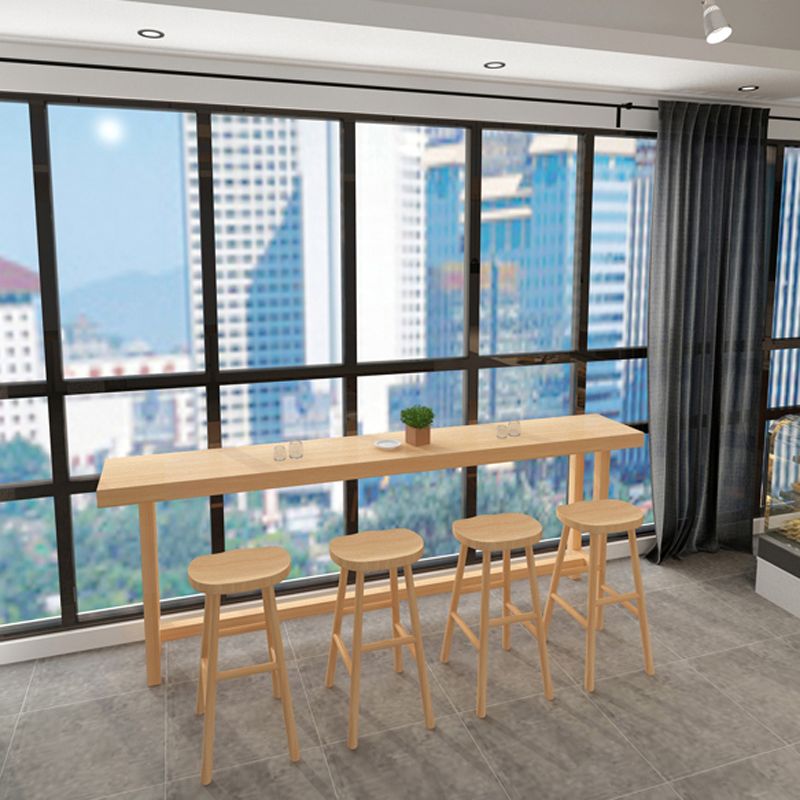 Modern 1/2/6/11 Pieces Bar Table Set Rectangle Bar Table with Wooden High Stools for Home