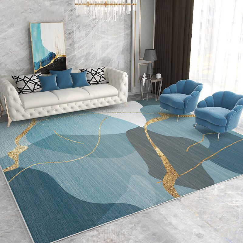 Élégant espace moderne Modèle géométrique Modèle Gray Rapier en polyester non glissant pour le salon