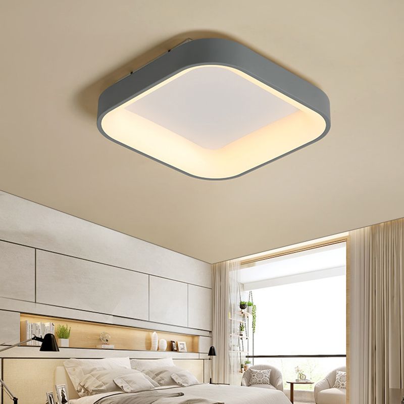 Geometrische Unterputz-Deckenleuchten, moderner Acryl-Deckenleuchter für Schlafzimmer