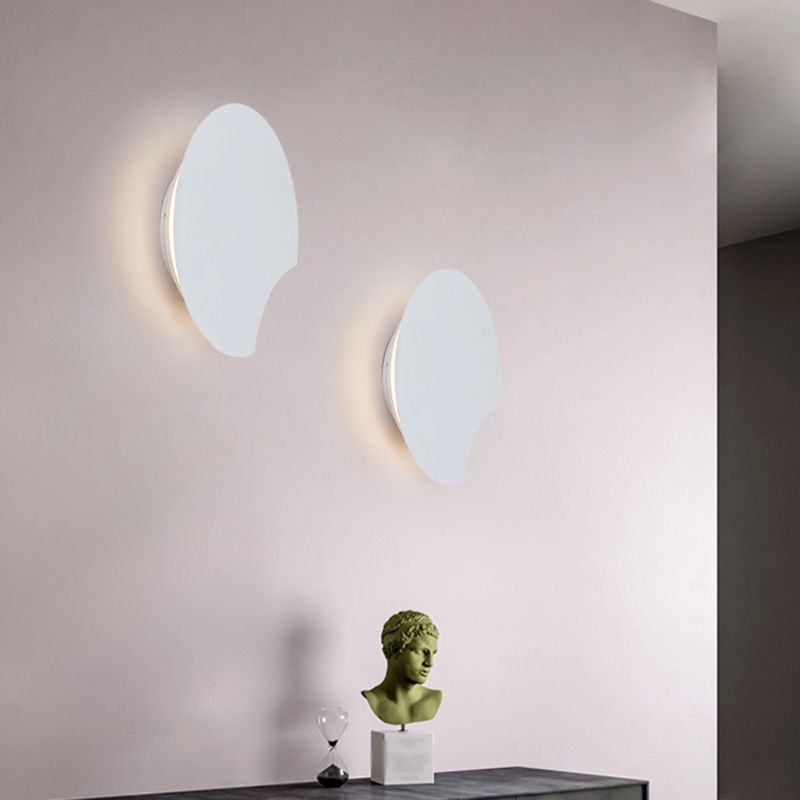 Acrílico de pared redondeada luz de montaje modernista de pared modernista de iluminación blanca en luz cálida/blanca, 8.5 "/12" W