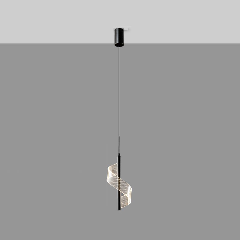 Linear Shape Metal Pendant Lights Contemporary Style Hanging Lamps