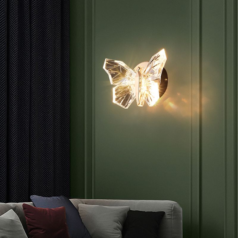 Nordic Style Metal Wall Light Butterfly Shape Wall Lamp for Children's Room
