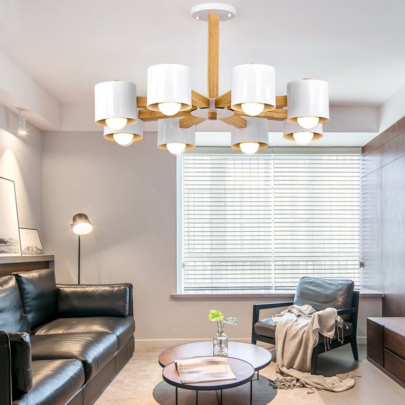 Multi -licht cilindrische tak hangende lichten moderne stijl metaalhangende verlichting