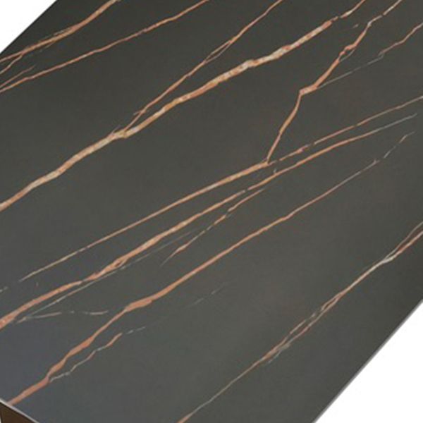 Sintered Stone Rectangle Dining Table Industrial Kitchen Table with 4 Legs