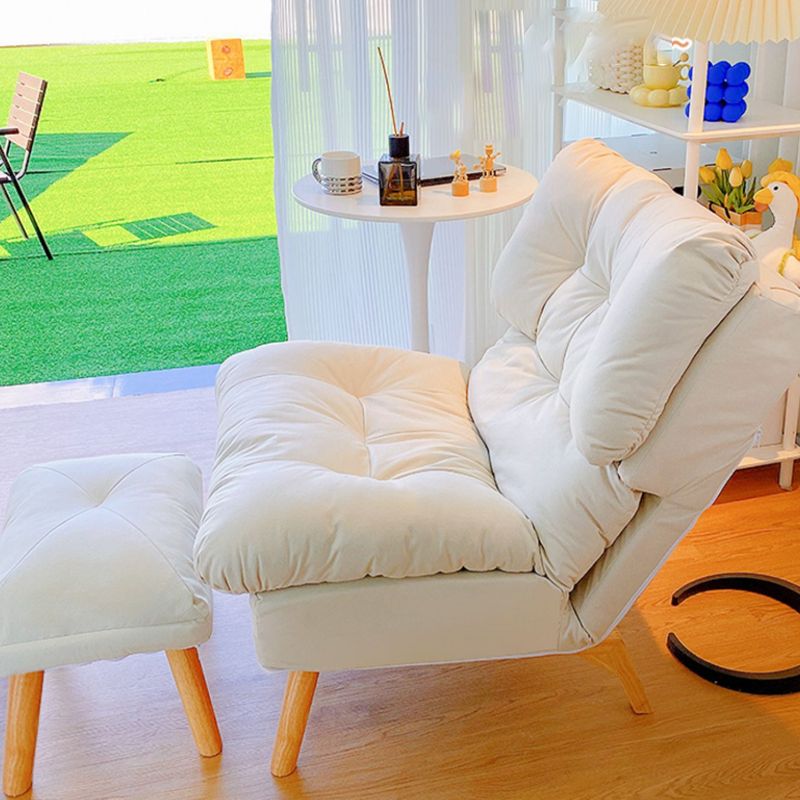 Scandinavian Parsons Chair Solid Color Living Room Reclining Basic Four Leg Accent Chair