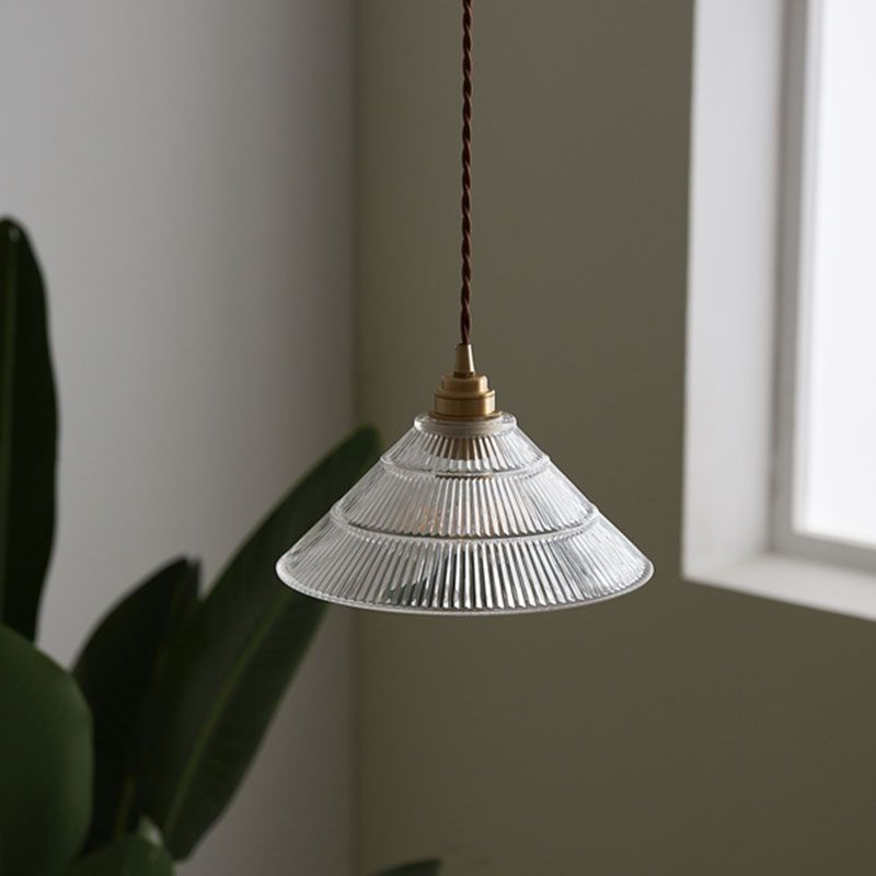 Glass Vintage Pendant Light 1-Light Hanging Ceiling Light for Dining Room
