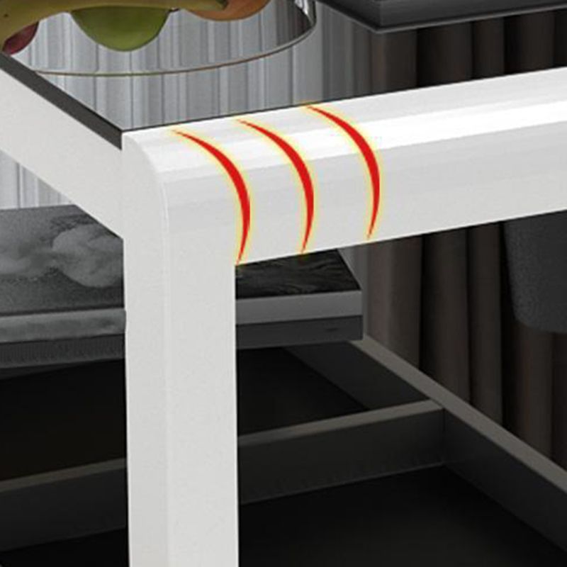 Sled Coffee Table with Shelf Rectangular 1 Single Coffee Table