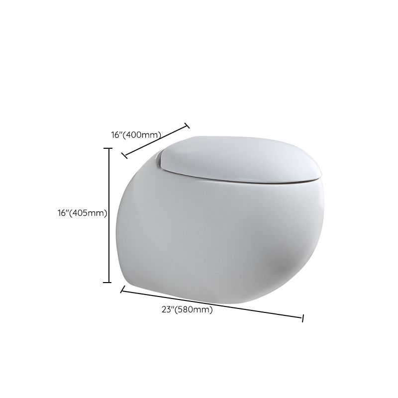 Contemporary Wall Mount Toilet Bowl White Seat Included Urine Toilet for Bathroom