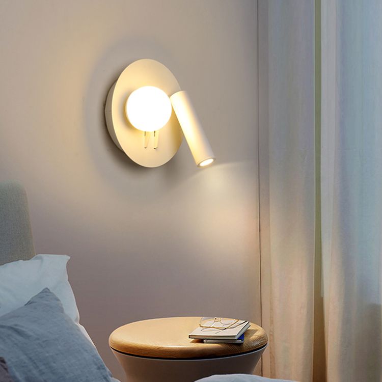 Idées d'éclairage mural géométrique blanc moderne